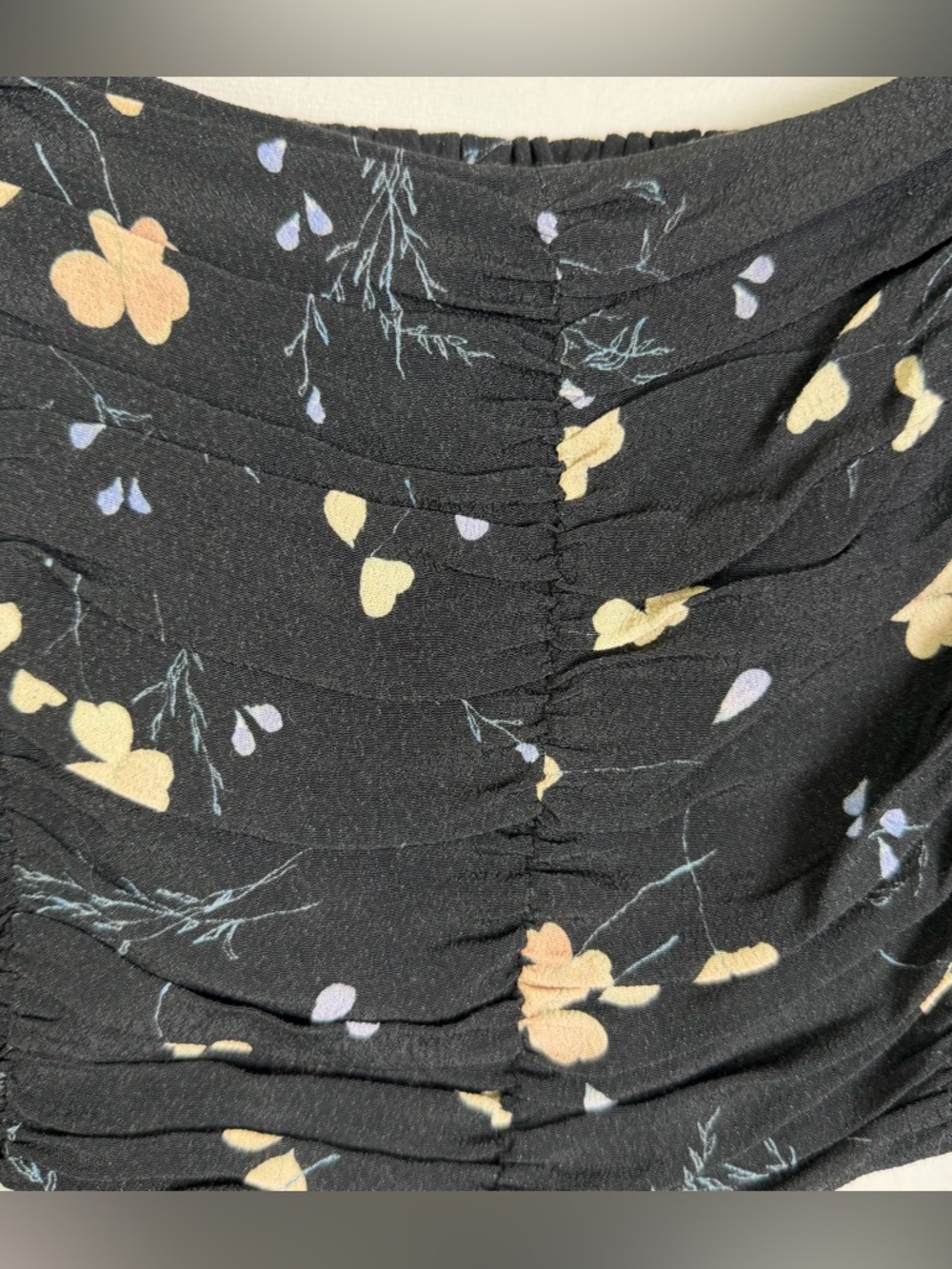 Aritzia Wilfred Womens Lolita Crop Blouse Floral Puff Sleeve Coquette Y2K Sz S - Picture 4 of 8